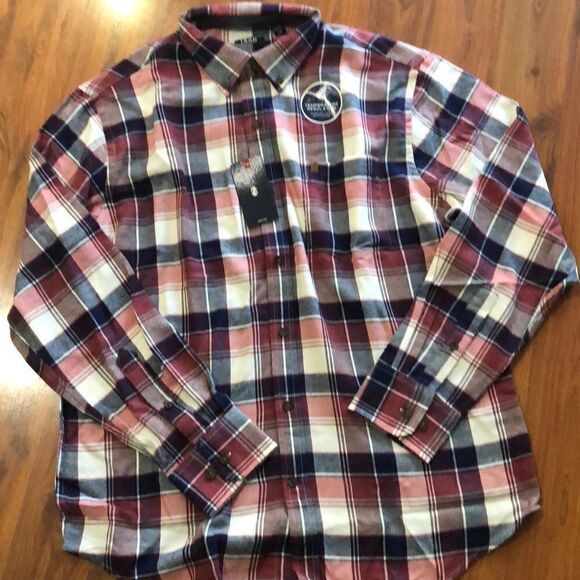 NWT Izod Flannel temperature regulating button down shirt size large. - Picture 8 of 8